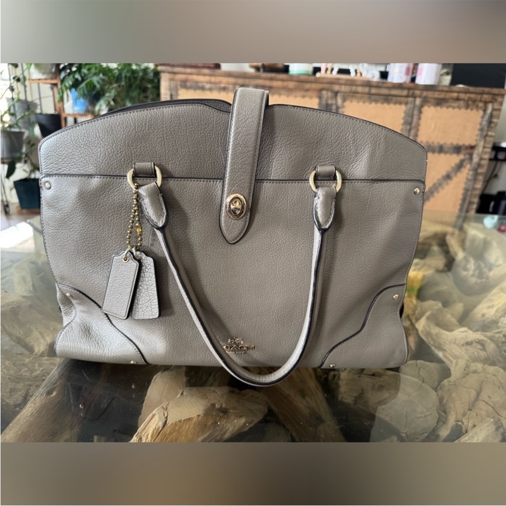 Coach Gray Leather Satchel
